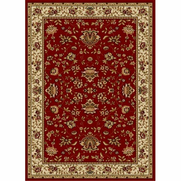 Auric Como Rectangular Red Traditional Italy Area Rug 5 ft. 5 in. W x 7 ft. 7 in. H AU3183966